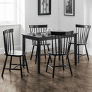 Torino Retro Curved Back Wooden Dining Chair by Lavishway | Dining Chairs-60696