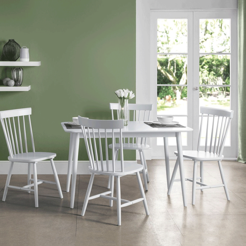 Torino Retro Curved Back Wooden Dining Chair by Lavishway | Dining Chairs-60694