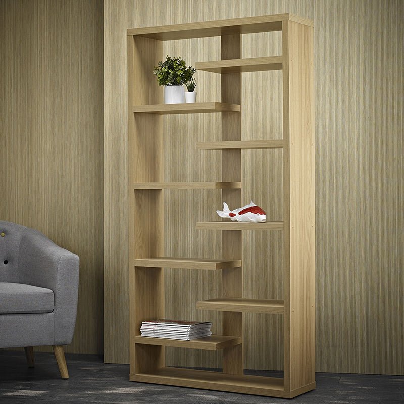 Toronto Oak Finish Display Unit by Lavishway | Book Shelves and Cabinets-28379