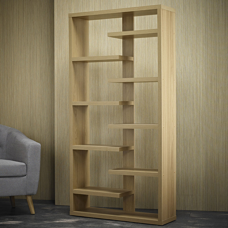 Toronto Oak Finish Display Unit by Lavishway | Book Shelves and Cabinets-28380