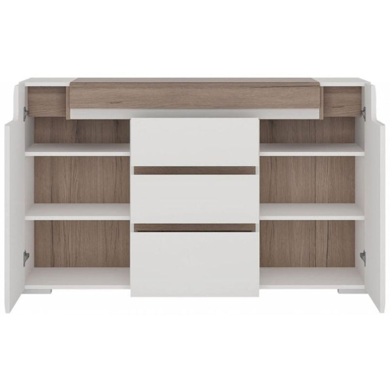 Toronto Oak 2 Door Combi Modern Sideboard by Lavishway | Sideboards-44536