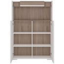 Toronto Oak & High Gloss White Cabinet by Lavishway | Display Cabinets-44529