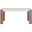 Toronto Oak & High Gloss White Dining Table by Lavishway | Dining Tables-44491
