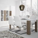 Toronto Oak & High Gloss White Dining Table by Lavishway | Dining Tables-44493