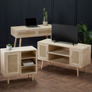 Toulouse Light Oak Finish TV Unit by Lavishway | TV Units Cabinets-28351