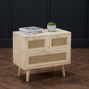 Toulouse Oak Finish 3 Drawers Bedside Cabinet by Lavishway | Bedside Tables-28373