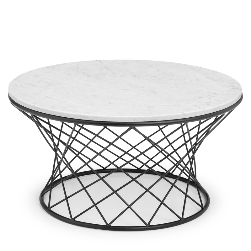 Trevi White Marble Top Coffee Table by Lavishway | Coffee Tables-60672