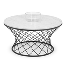 Trevi White Marble Top Coffee Table by Lavishway | Coffee Tables-60671