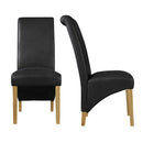 Treviso Faux Leather Dining Chair Set of 2 by Lavishway | Dining Chairs-33537