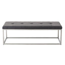 Treviso Navy Chrome Base Bench by Lavishway | Benches & Storage Benches-23615