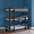 Trio Contemporary Solid Pine Wood Bunk Bed by Lavishway | Wooden Beds-60596