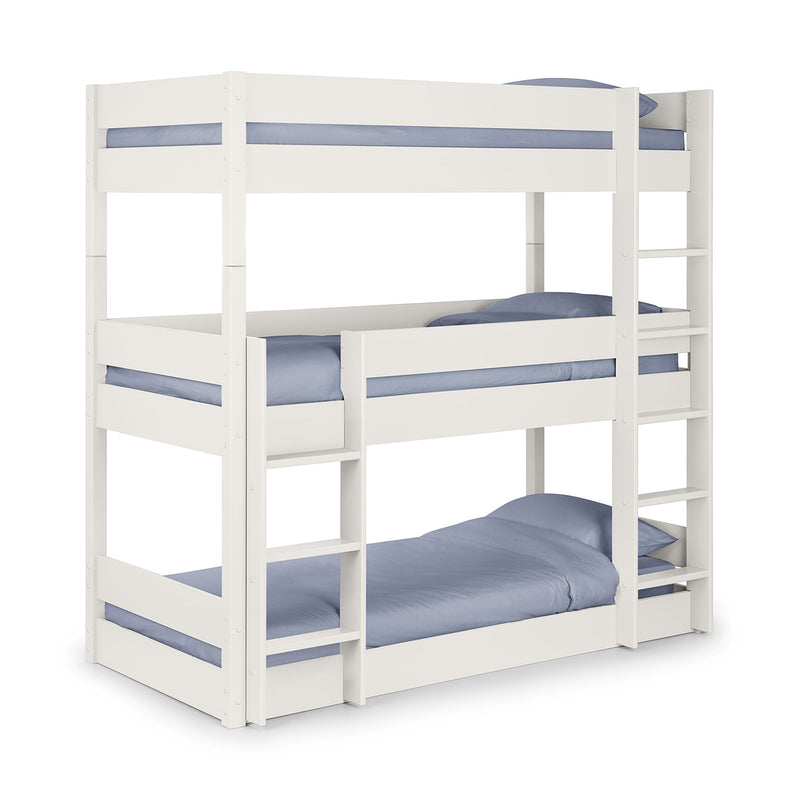 Trio Contemporary Solid Pine Wood Bunk Bed by Lavishway | Wooden Beds-60600