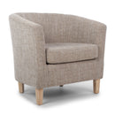 Contemporary Tub Tweed Chair & Stool Set by Lavishway | Bedroom Chairs-27304