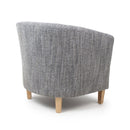 Contemporary Tub Tweed Chair & Stool Set by Lavishway | Bedroom Chairs-27294