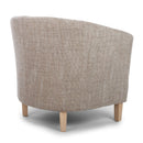 Contemporary Tub Tweed Chair & Stool Set by Lavishway | Bedroom Chairs-27308