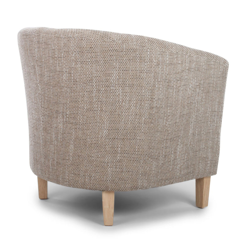 Contemporary Tub Tweed Chair & Stool Set by Lavishway | Bedroom Chairs-27308