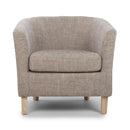Contemporary Tub Tweed Chair & Stool Set by Lavishway | Bedroom Chairs-27310