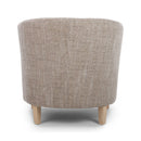 Contemporary Tub Tweed Chair & Stool Set by Lavishway | Bedroom Chairs-27311