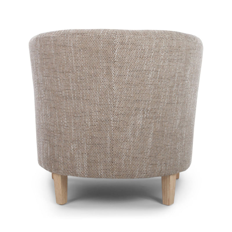 Contemporary Tub Tweed Chair & Stool Set by Lavishway | Bedroom Chairs-27311