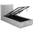 Rimini Crushed Velvet Single Ottoman Bed by Lavishway | Ottoman Beds-37991