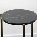 Ulla Juxtaposes Marble Top Side Table by Lavishway | Side Tables-22994