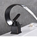 C Shaped Copper Waterfall Bathroom Tap by Lavishway | Bathroom Faucet-49208