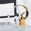 C Shaped Copper Waterfall Bathroom Tap by Lavishway | Bathroom Faucet-49219