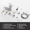 Unique Curved Bathtub Tap & Hand Shower Set by Lavishway | Bathtub Faucets-49682