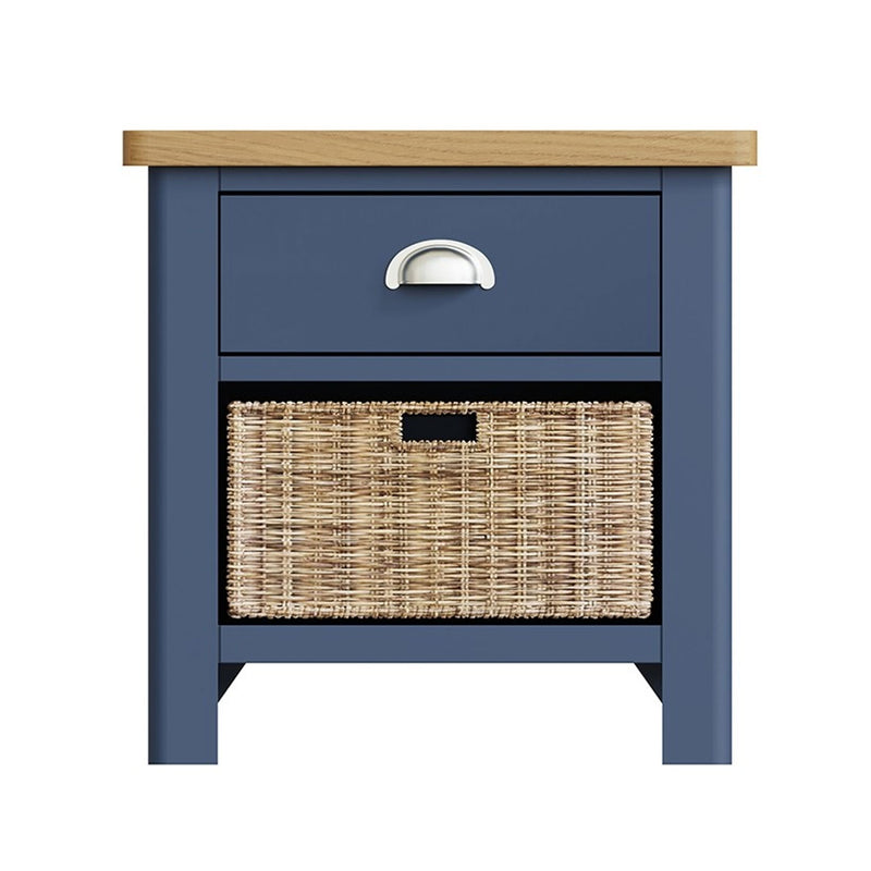 Rutland 1 Drawer 1 Basket Unit Side Table by Lavishway | Bedside Tables-33755