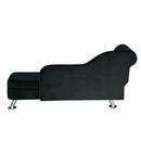 Deluxe Velvet Chaise Lounge in Black by Lavishway | Chaise Lounges-42543