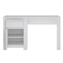 Novi 1 Door 1 Drawer Desk in Alpine White by Lavishway | -41723