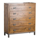 Draftsman Solid Pine 5 Drawers Chest by Lavishway | Chest Of Drawers-40127