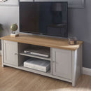 Two Tone 2 Door TV Cabinet in Oak by Lavishway | TV Units Cabinets-43125