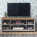 Two Tone 2 Door TV Cabinet in Oak by Lavishway | TV Units Cabinets-43124