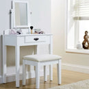 Set of Dressing Table in White by Lavishway | Dressing Table & Stools-38675