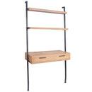 Swellegant Oak Finish Desk Bookcase by Lavishway | Book Shelves and Cabinets-32370