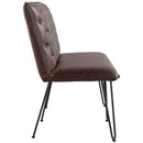 Studded Back Brown Leather Dining Bench by Lavishway | Dining Benches-31406