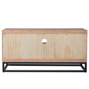 Swellegant Oak Finish Small TV Unit by Lavishway | TV Units Cabinets-32380