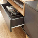 Grey & Oak Finish 2 Door 1 Drawer TV Unit by Lavishway | TV Units Cabinets-43144