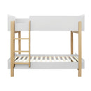 Hero Oak Matt Finish Bunk Bed In White & Grey by Lavishway | Bunk Beds-37957