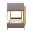 Hero Oak Matt Finish Bunk Bed In White & Grey by Lavishway | Bunk Beds-37963
