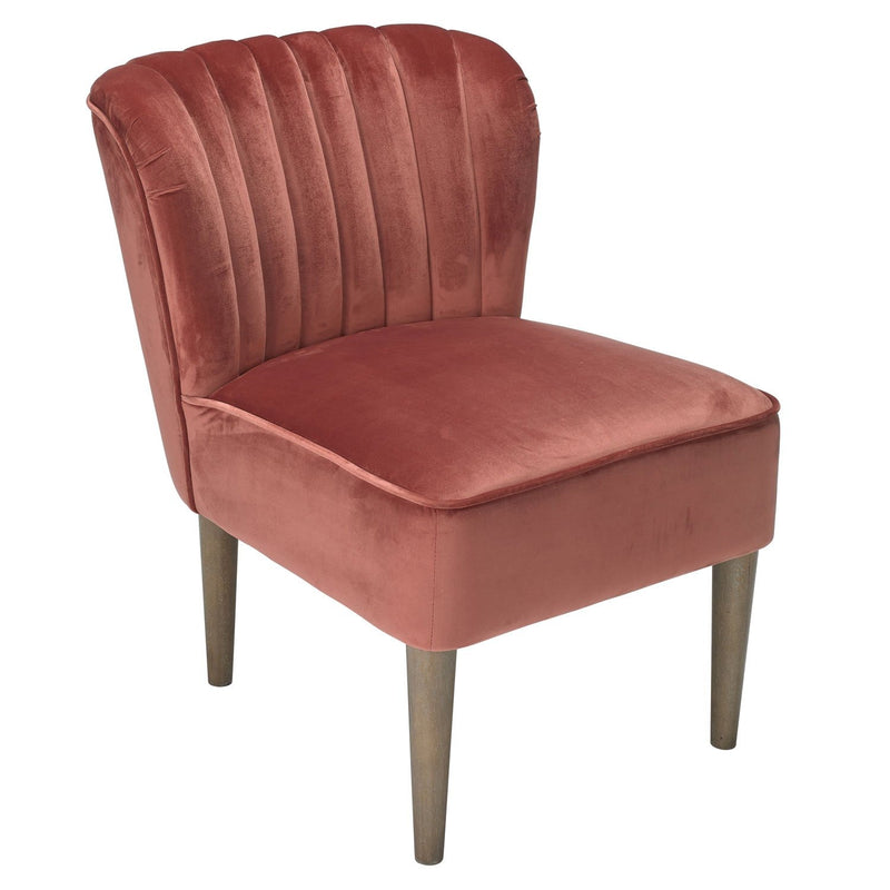 Bella Upholstered Velvet Occasional Chair by Lavishway | Bedroom Chairs-37850