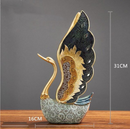 Resin Gold Couple Swan Ornament by Lavishway | Ornaments & Decoration-38432