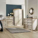 Corona Set of 3 Pine Wood Bedroom Set in Grey by Lavishway | Bedroom-39480