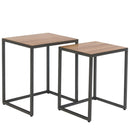 Swellegant Oak Finish Nest Of 2 Table by Lavishway | Nest of Tables-32392