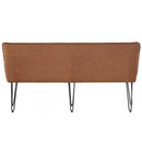 Studded Back Tan Leather Dining Bench by Lavishway | Dining Benches-31413