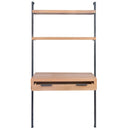 Swellegant Oak Finish Desk Bookcase by Lavishway | Book Shelves and Cabinets-32372