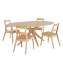 Malmo Solid Oak Round Dining Table by Lavishway | Dining Tables-37985