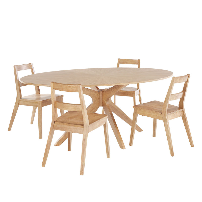 Malmo Solid Oak Round Dining Table | Lavishway UK