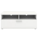 Napoli White Wooden Single Drawer TV Unit by Lavishway | TV Units Cabinets-41185